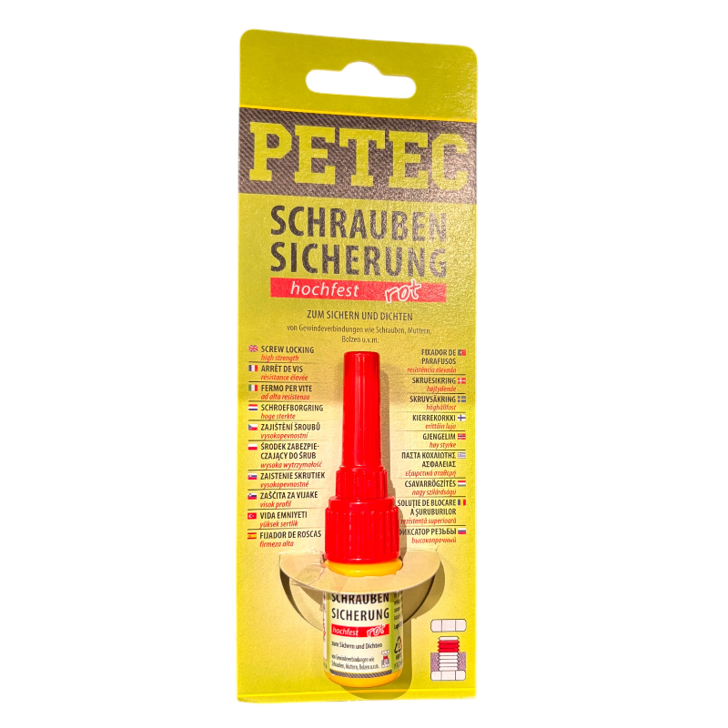 PETEC Schraubensicherung hochfest, rot, 5g PETEC Schraubensicherung hochfest, rot, 5g