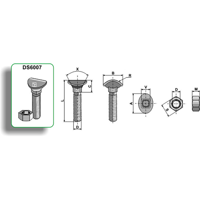 Landwirtschaft Bodenbearbeitung Grubber Schare & Leitbleche Planetschraube - M10x60 - 10.9 Landwirtschaft Bodenbearbeitung Grubber Schare & Leitbleche Planetschraube - M10x60 - 10.9