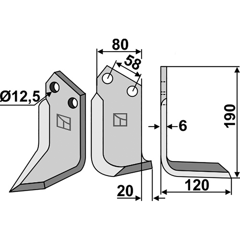 Sauerburger 3427 Fräsmesser, rechte Ausführung IHOF IND-23R