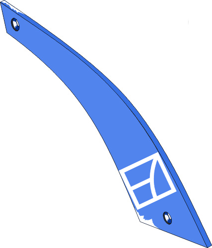 37.0073 Pflugteil Streichblech-Streifen SRP327PB4 - rechts (2731.08.01) passend für Rabe