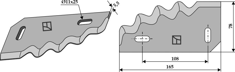 Futtermischwagenmesser, links