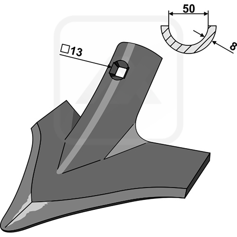 Landwirtschaft Bodenbearbeitung Grubber Schare & Leitbleche Gänsefussschar 240mm Väderstad