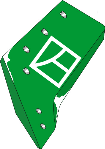 33.0099 Pflugteil Wechselspitzenschar - 16'' - links (67073057) passend für Pöttinger