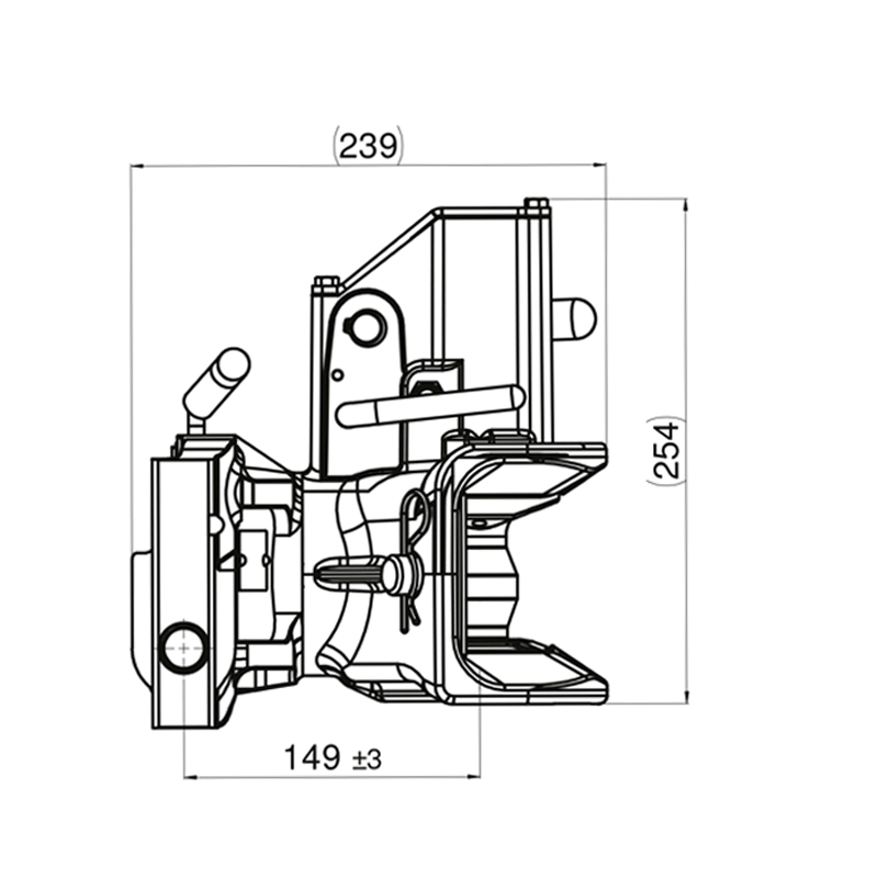 Anhängekupplung Scharmüller 05.3303.221-A11 330 mm Breite Fendt-Grau