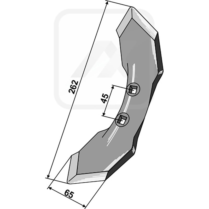 Landwirtschaft Bodenbearbeitung Grubber Schare & Leitbleche Schar K32 - 8mm Doublet-Record|Kongskilde|HE-VA