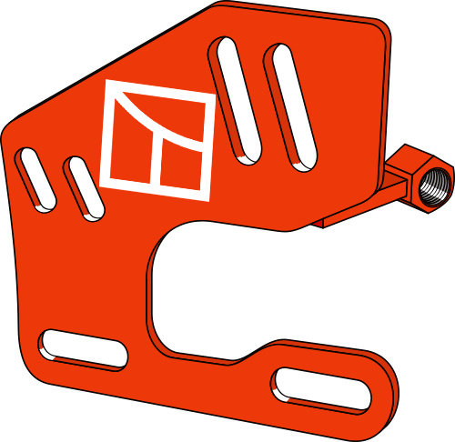 43.0080 Pflugteil Halter für Einlegeblech - links (026223) 43.0080 Pflugteil Halter für Einlegeblech - links (026223) passend für Niemeyer
