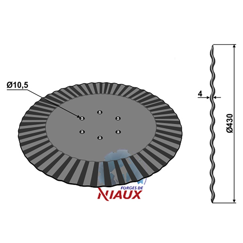 Landwirtschaft Bodenbearbeitung Scheibeneggen Sechscheibe gewellt Kuhn|Huard