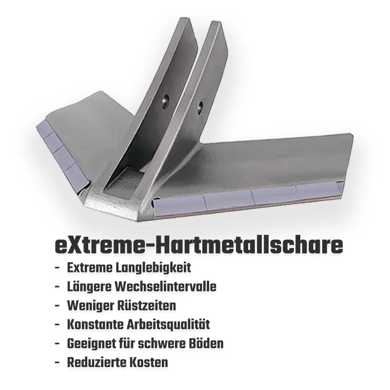 Hartmetall-Flügelschar für Köckerling Topmix 350 mm 10 mm Stärke Flügelschar Hartmetall passend für Köckerling Topmix 350 mm