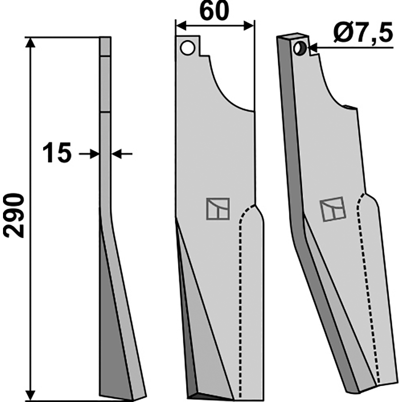 KUH-78L Rotorzinken, linke Ausführung Kuhn K16103700 Rotorzinken, linke Ausführung IHOF KUH-78L