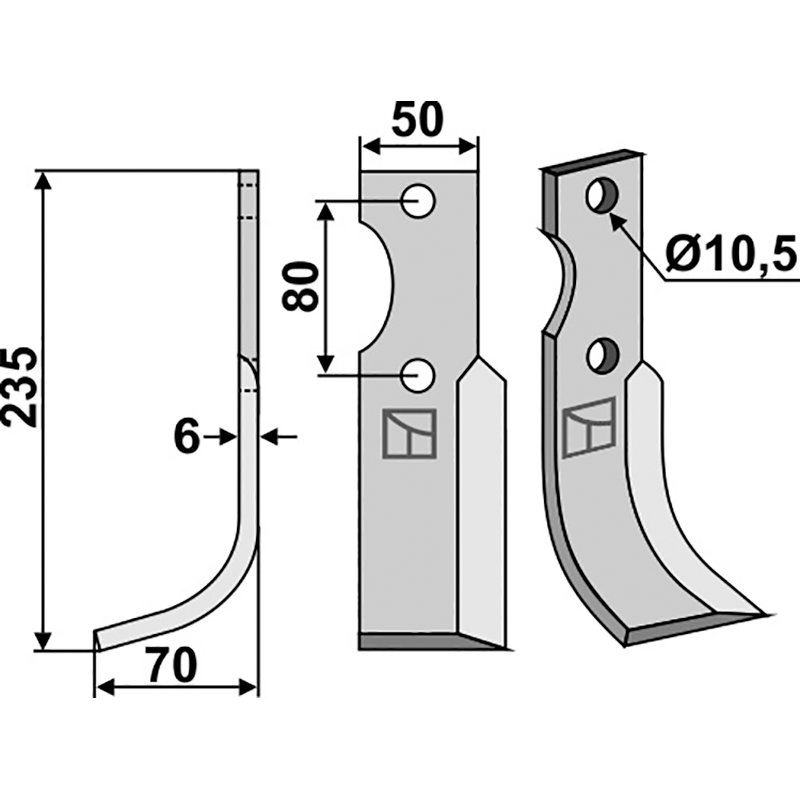Benassi RL95/12(12-7) - 6CM021 Fräsmesser, linke Ausführung IHOF BEN-16L