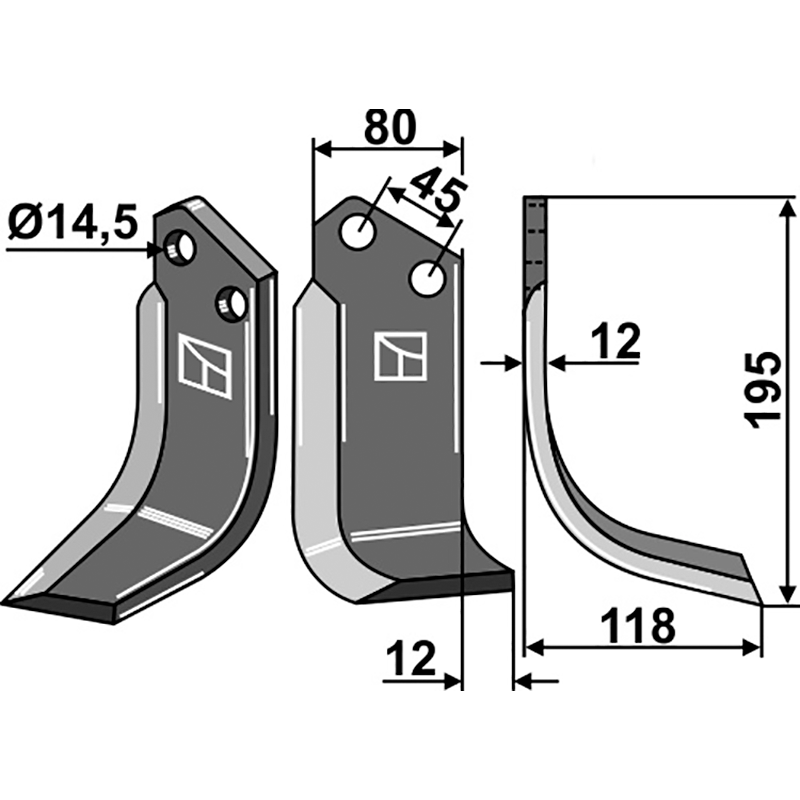 Maletti Fräsmesser, rechte Ausführung IHOF KVE-10R