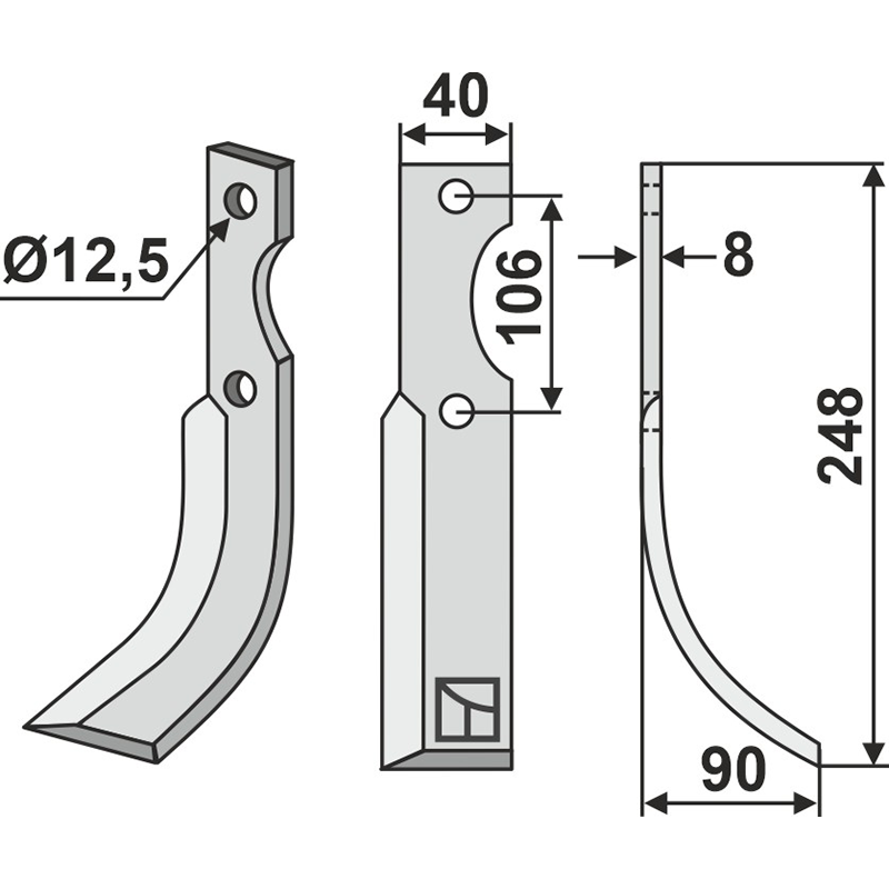 Maletti 1400 077 Fräsmesser, rechte Ausführung IHOF MAL-10R