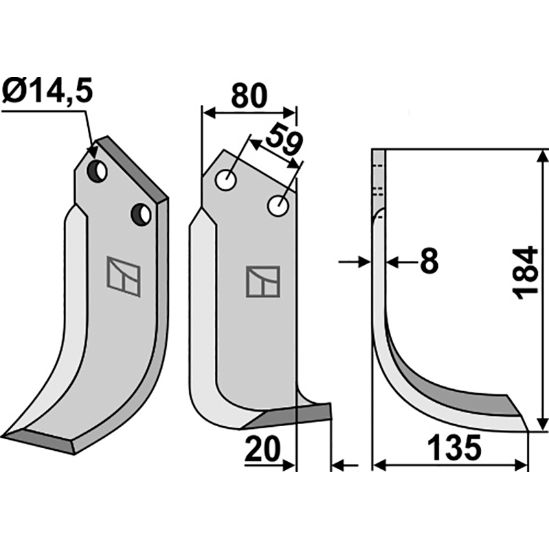 Tortella|Sicma 2915D|(Miglianico) 4818222 Fräsmesser, rechte Ausführung IHOF TOR-01R