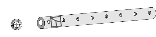 Zinkenträgerrohr - 1500 - 8