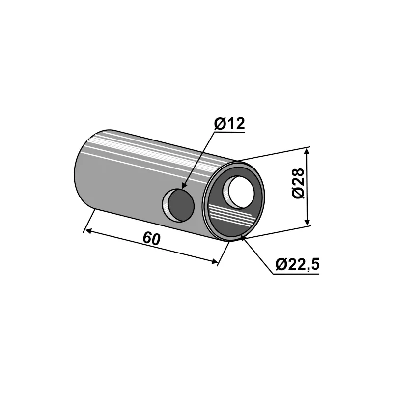 IHOF Reduzierbuchse mit Bohrung Kat 2-1 / 22,5 - 28 mm verzinkt IHOF Reduzierbuchse mit Bohrung Kat 2-1 / 22,5 - 28 mm verzinkt (658-221)