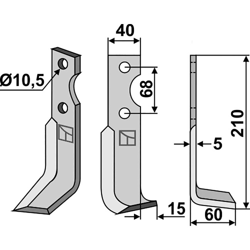 BEN-27R Fräsmesser, rechte Ausführung Benassi RL303-304 - 6CM0115 Fräsmesser, rechte Ausführung IHOF BEN-27R
