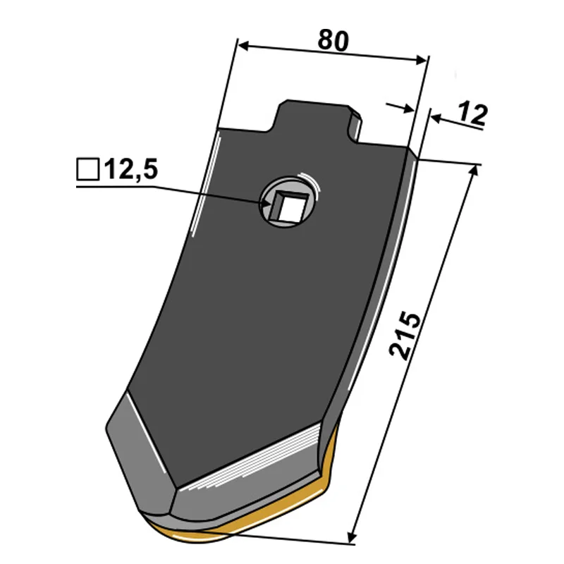 Scharspitze passend für Lemken Thorit Hartmetallbeschichtet 215 x 80 mm Referenz 3374386 Scharspitze passend für Lemken Thorit Hartmetallbeschichtet 215 x 80 mm