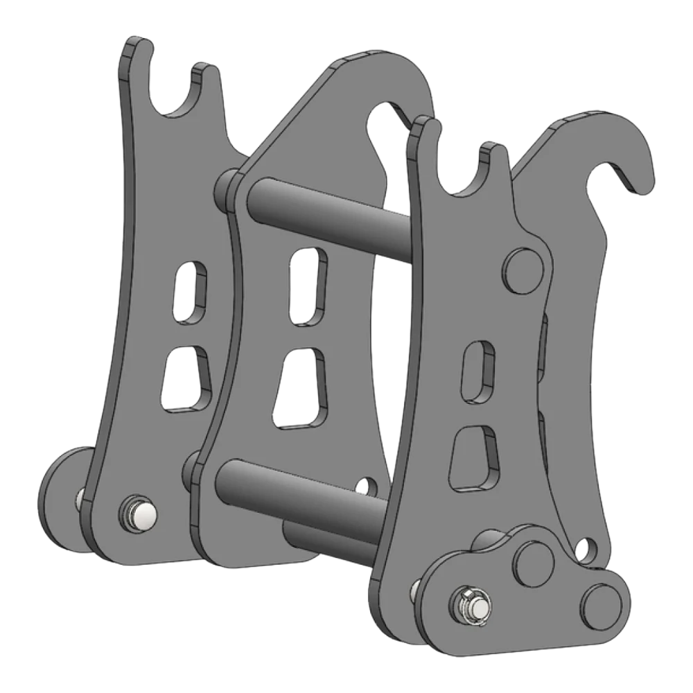 Adapterrahmen JCB schmal auf Bobcat, Massey Ferguson – Adapteransicht 1