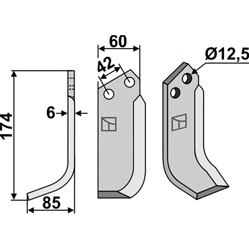 M.E.A.A.T.|Mearelli|Pasquali N.F. 592/598 Fräsmesser, linke Ausführung IHOF PAS-05L
