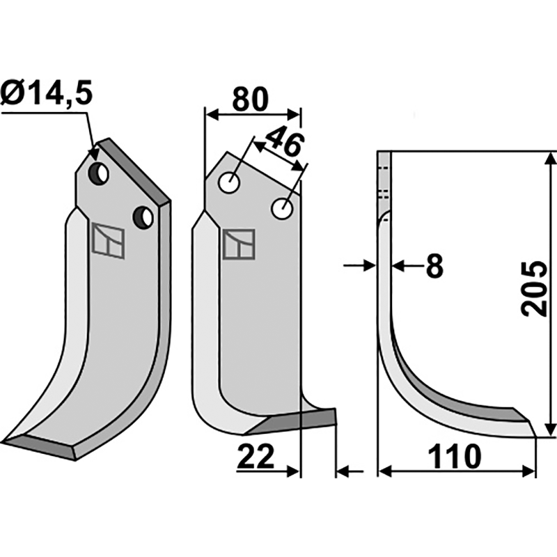 Breviglieri|Dondi|Maletti 30329D|0500 077 Fräsmesser, rechte Ausführung IHOF MAL-01R