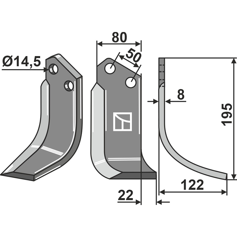 MER-11R Fräsmesser, rechte Ausführung Meritano Fräsmesser, rechte Ausführung IHOF MER-11R