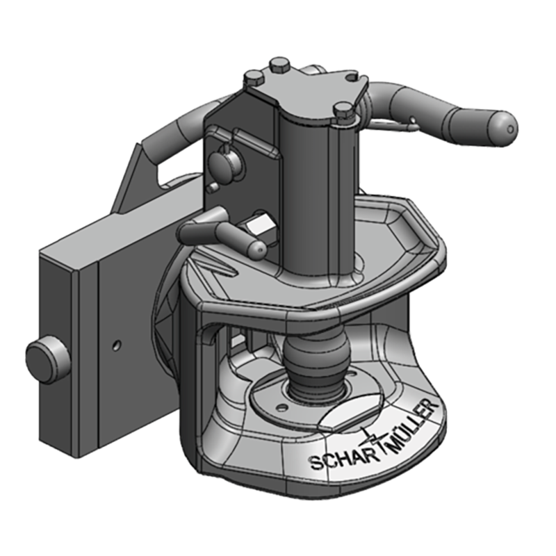 Traktorentechnik Anhängetechnik Scharmüller Zugmaul Standard mit Adapterplatte #03.2253.02-A02