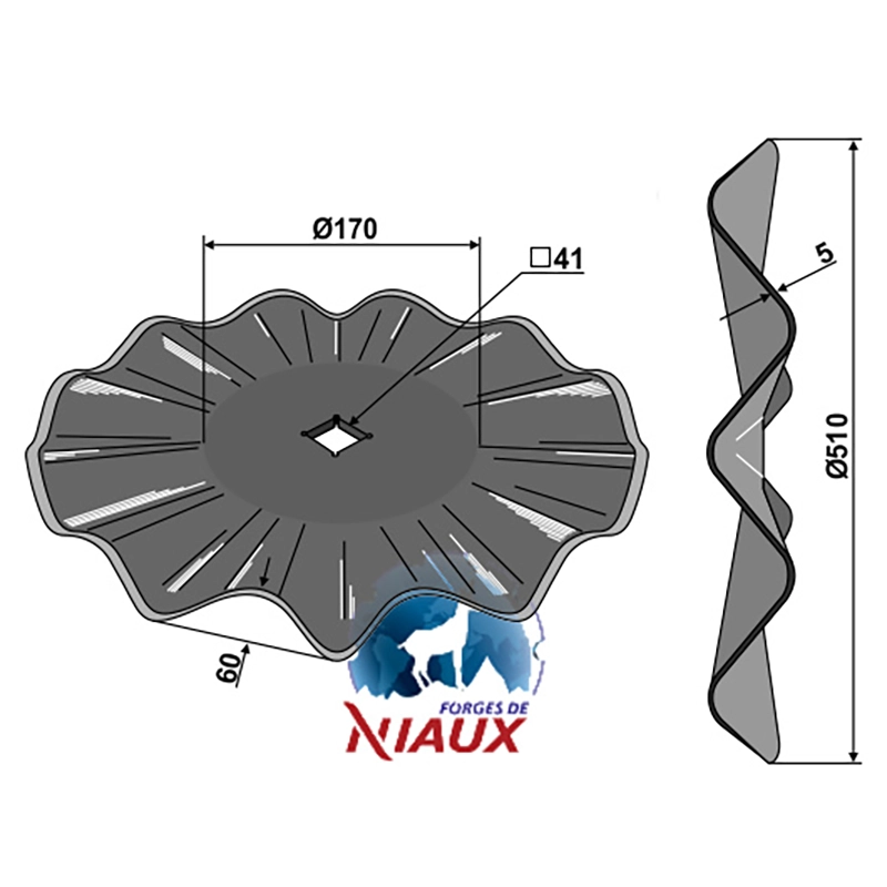 Landwirtschaft Bodenbearbeitung Scheibeneggen Scheibe gewellt Niaux Landwirtschaft Bodenbearbeitung Scheibeneggen Scheibe gewellt Niaux