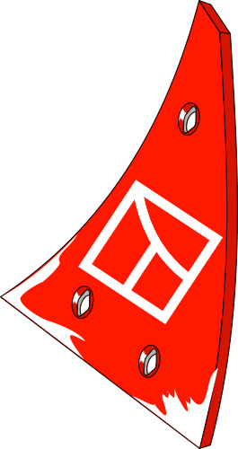 Pflugteil Streichblech-Vorderteil - rechts (619120) 34.0152 von Industriehof