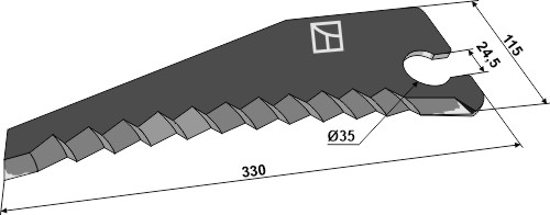 Rundballenmesser 330mm