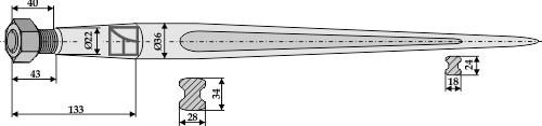 Frontladerzinken 1100mm