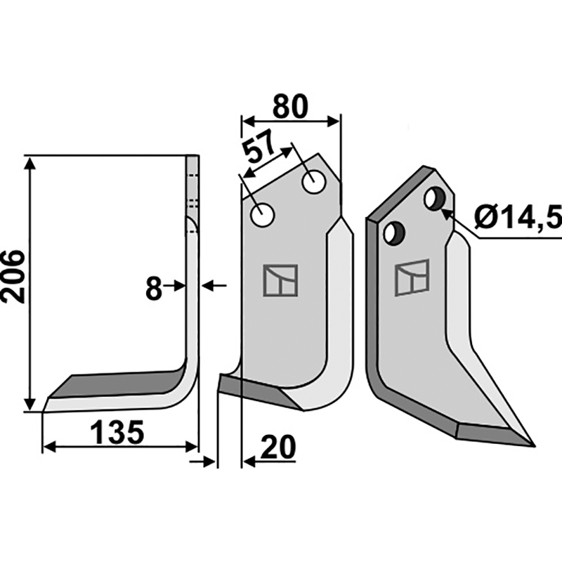 Pegoraro 5379 Fräsmesser, linke Ausführung IHOF PEG-11L