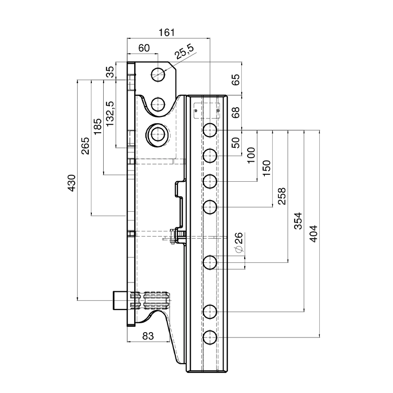 Anhängebock Scharmüller 00.135.10.0-A02 MB-Trac 65/70 - 1100 