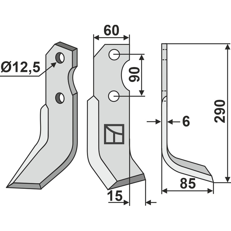 PEG-07R Fräsmesser, rechte Ausführung Pegoraro TL 3300/1 Fräsmesser, rechte Ausführung IHOF PEG-07R
