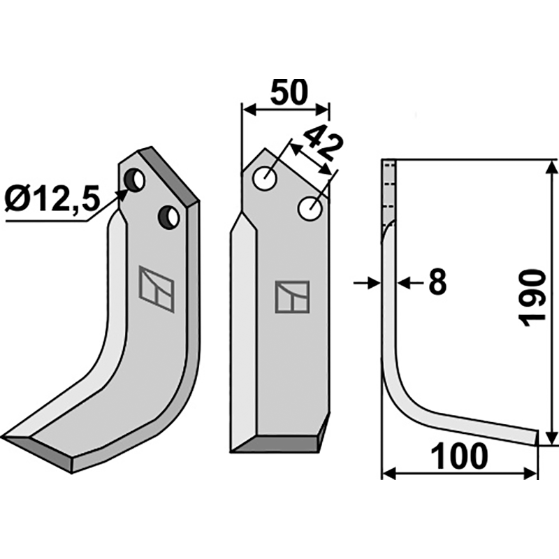 NIB-11R Fräsmesser, rechte Ausführung Nibbi Bruno Fräsmesser, rechte Ausführung IHOF NIB-11R