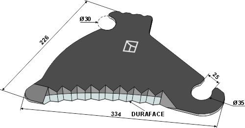 Rundballenmesser 334mm - DURAFACE