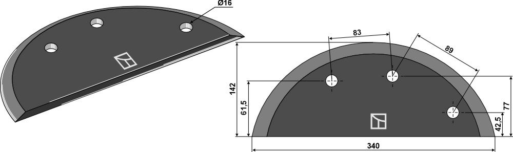 Futtermischwagenmesser - Hartmetallbeschichtet