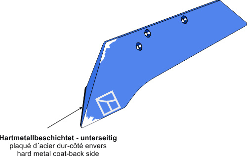 37.0114 Pflugteil Schnabelschar verstärkt SSP294OPL - links (—) passend für Rabe