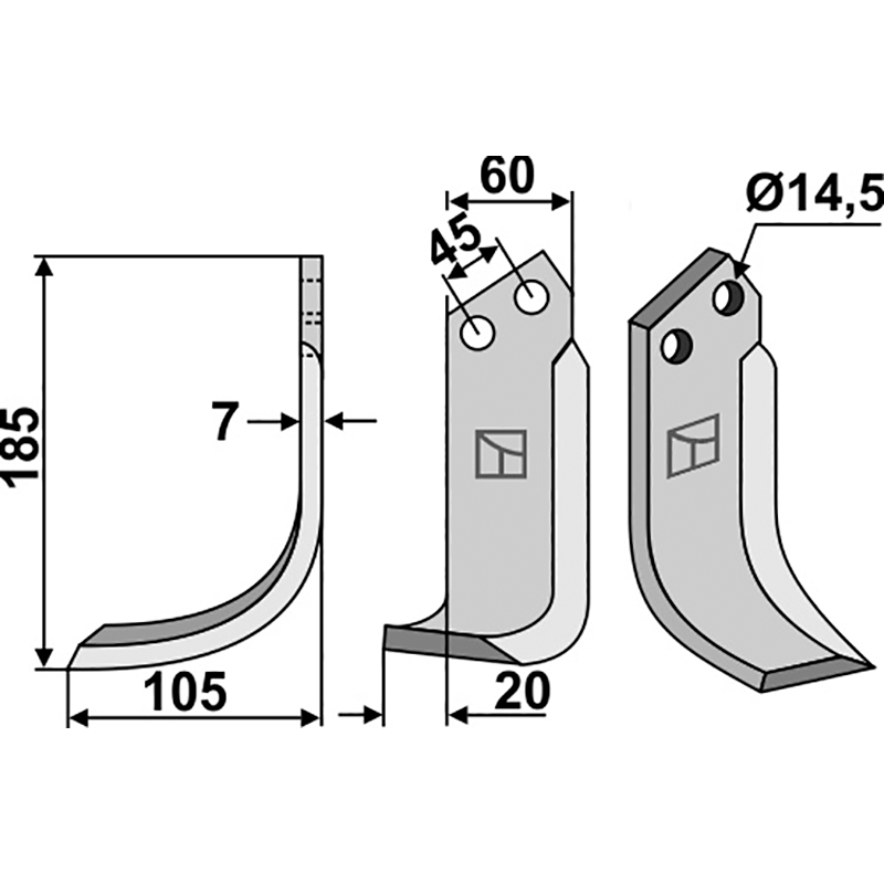 Maletti 1300 078 Fräsmesser, linke Ausführung IHOF MAL-08L