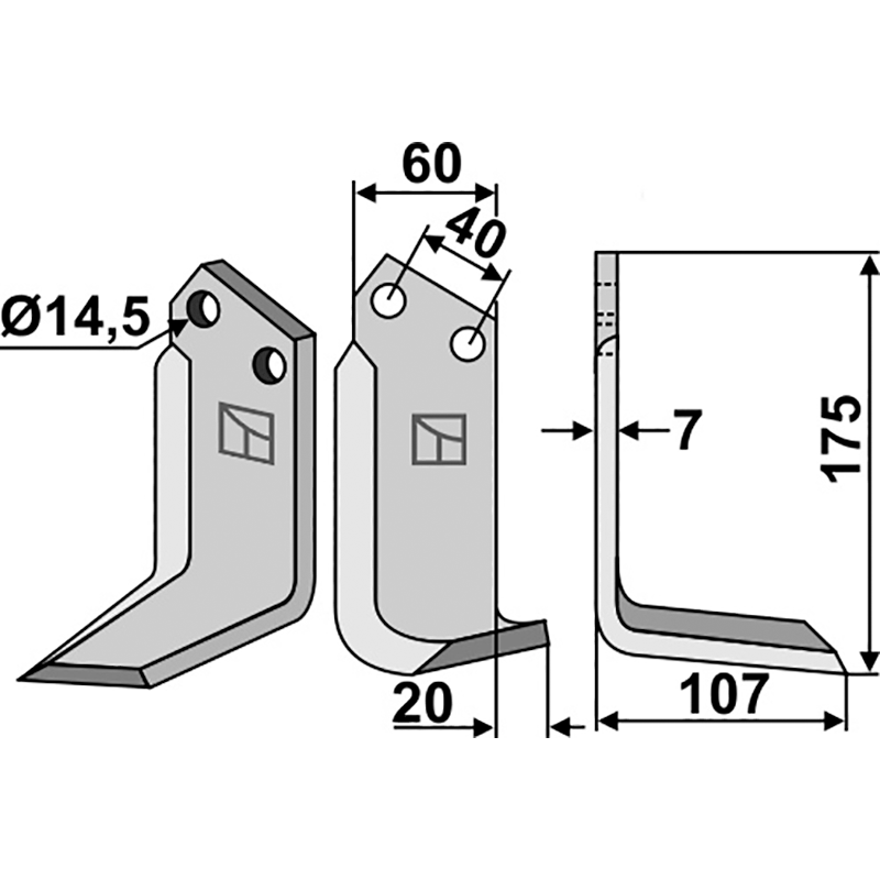 Maletti 1302179 Fräsmesser, rechte Ausführung IHOF MAL-20R