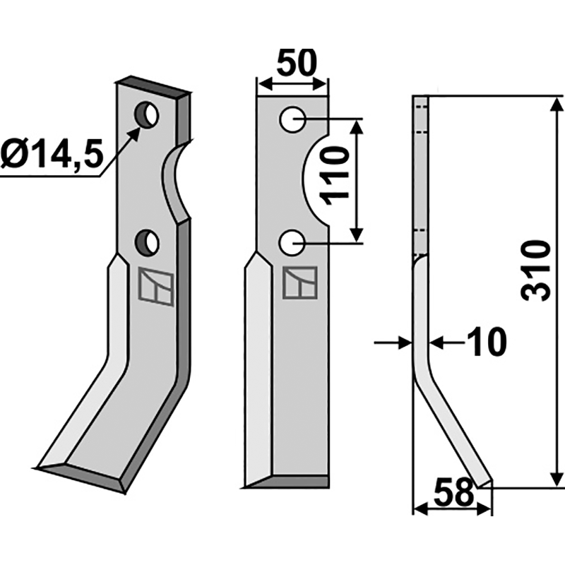 NIM-01R Fräsmesser, rechte Ausführung Niemeyer 035170 Fräsmesser, rechte Ausführung IHOF NIM-01R
