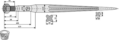 Frontladerzinken 1100mm