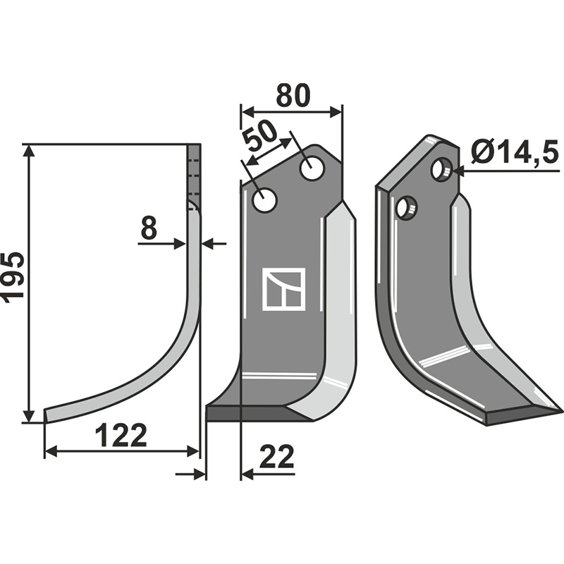 MER-11L Fräsmesser, linke Ausführung Meritano Fräsmesser, linke Ausführung IHOF MER-11L