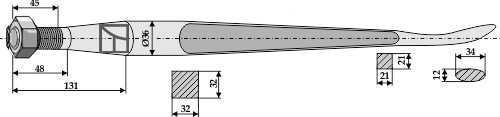 Löffelzinken 1250mm
