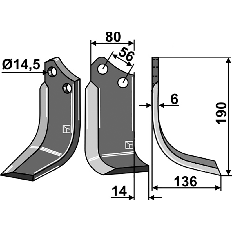 Muratori 12013701 Fräsmesser, rechte Ausführung IHOF MUR-17R