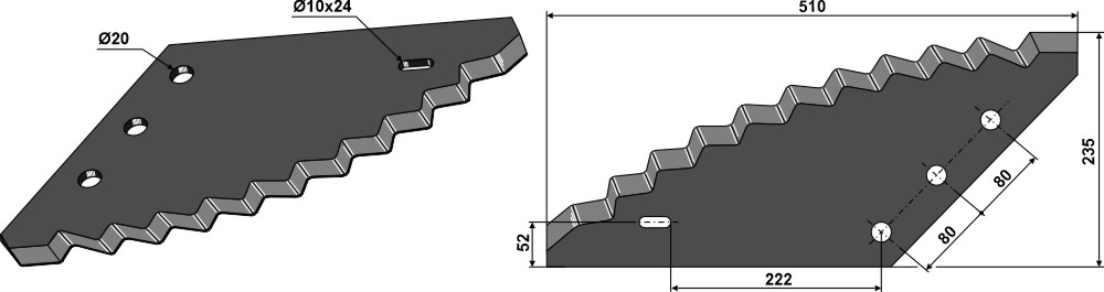 Futtermischwagenmesser
