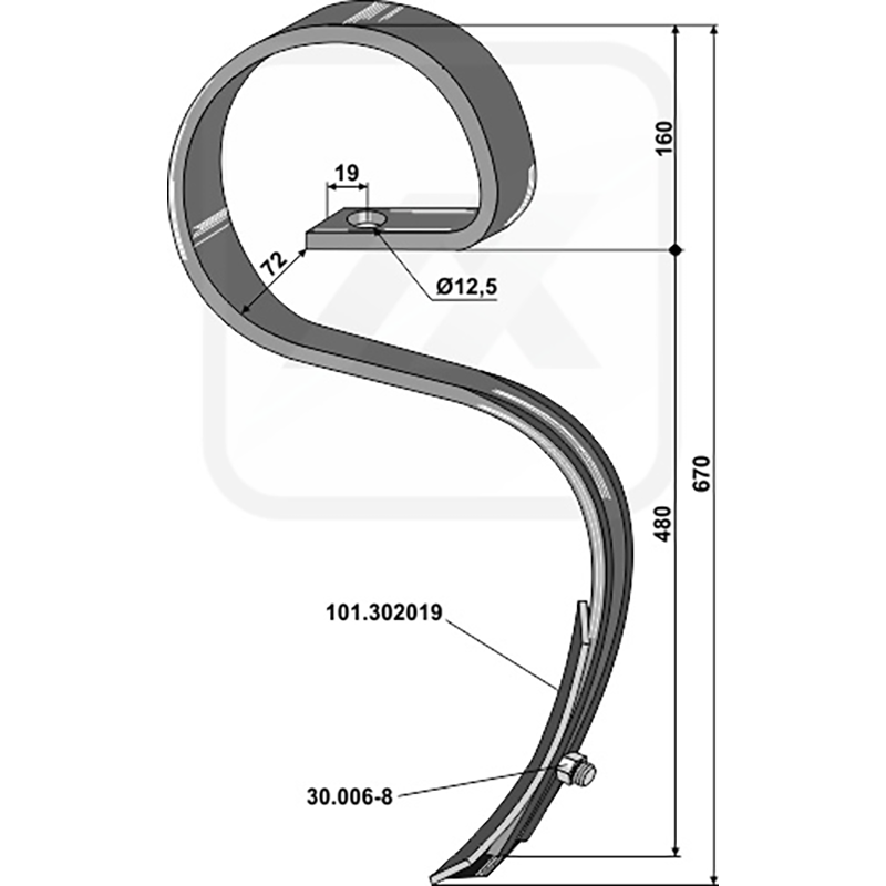 Landwirtschaft Bodenbearbeitung Grubber Schare & Leitbleche Grossfederzinken mit Schar Landwirtschaft Bodenbearbeitung Grubber Schare & Leitbleche Grossfederzinken mit Schar