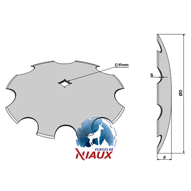 Landwirtschaft Bodenbearbeitung Scheibeneggen Scheibe gezackt Niaux Landwirtschaft Bodenbearbeitung Scheibeneggen Scheibe gezackt Niaux