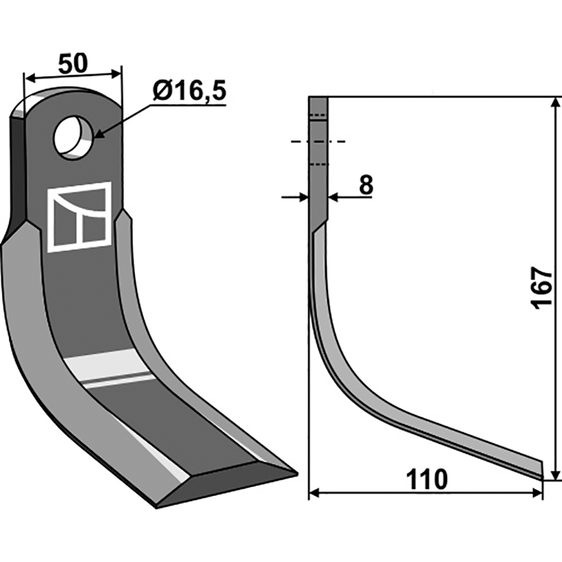 63-IND-2348 Fräsmesser Bobcat 6664495 Fräsmesser IHOF 63-IND-2348