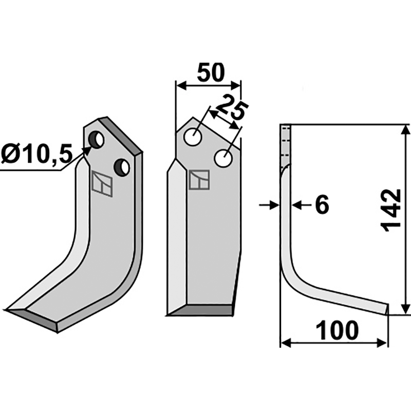 FER-10R Fräsmesser, rechte Ausführung Ferrari 496367 Fräsmesser, rechte Ausführung IHOF FER-10R