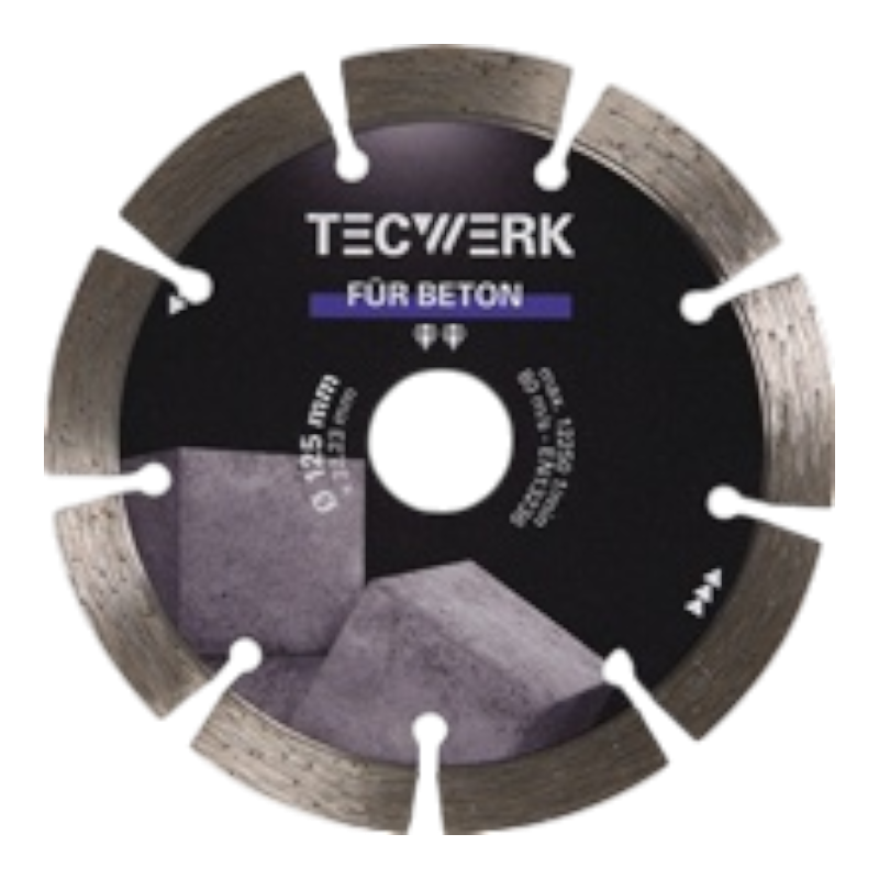 TECWERK Diamanttrennscheibe BETON Ø125mm, Stärke 1,9mm TECWERK Diamanttrennscheibe BETON Ø125mm, Stärke 1,9mm
